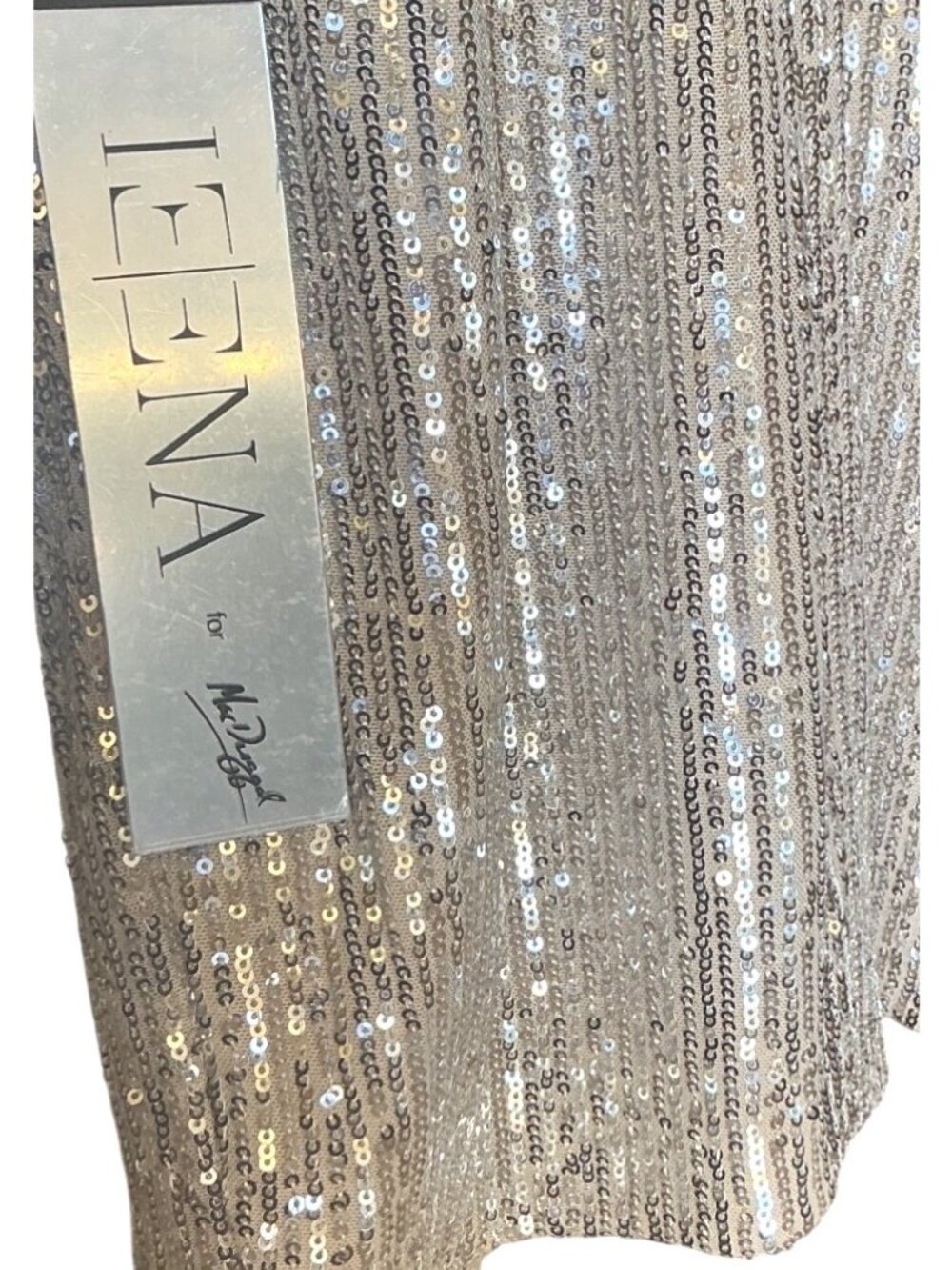 Mac Duggal 26496 Silver Sequin Mini Dress Size 0 New With Tags - Picture 4 of 7